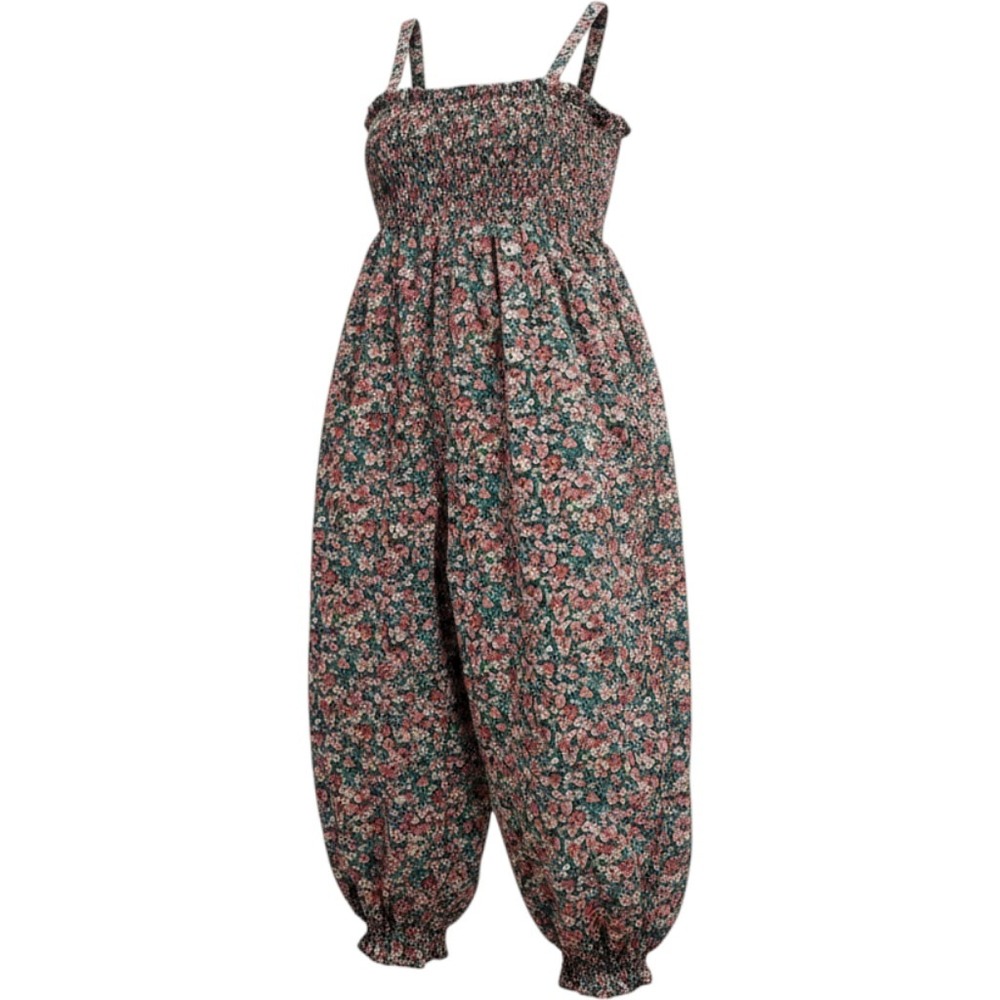 Bonpoint Girls Floral Smocked Jumpsuit Size 6